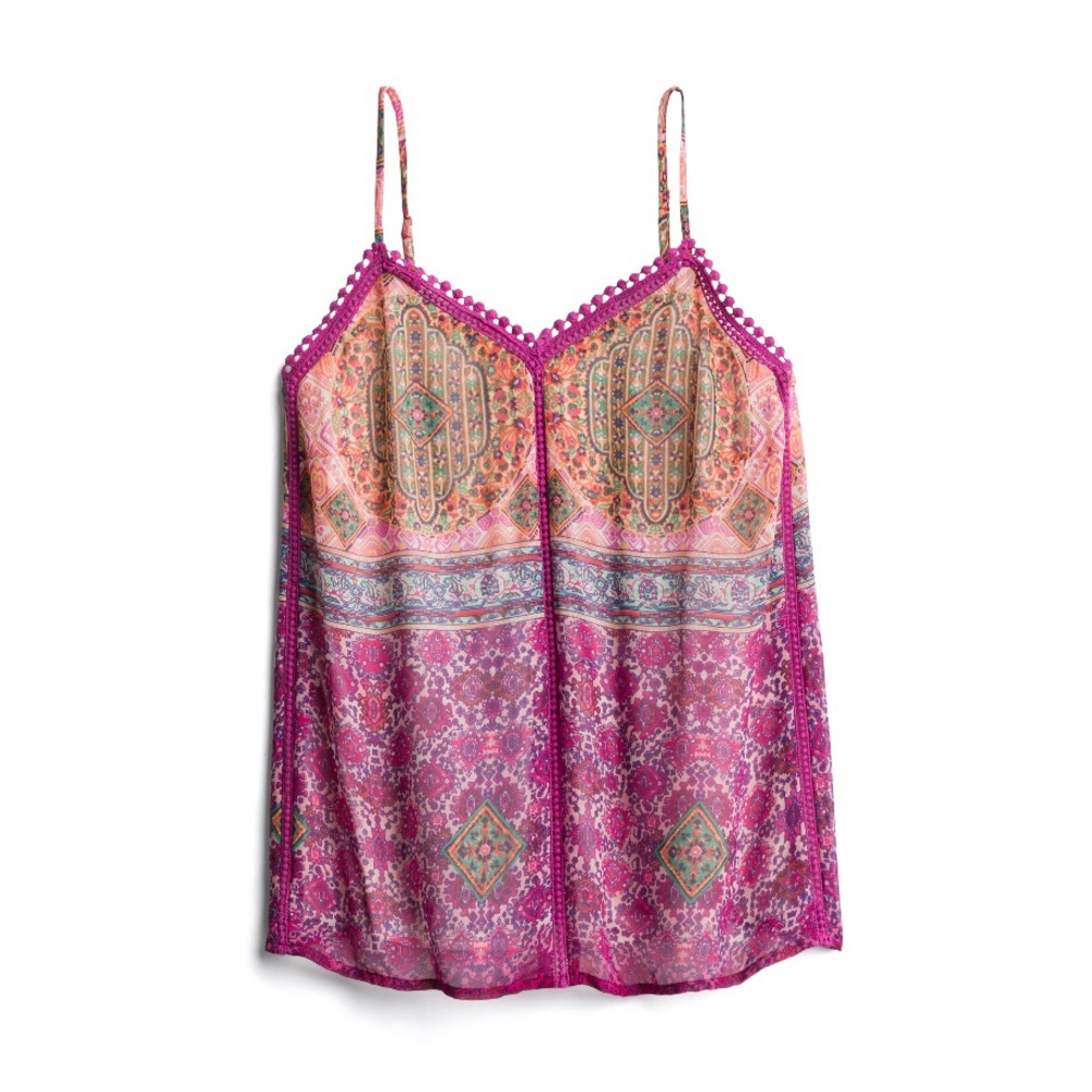 Fuchsia Spaghetti Strap Tank